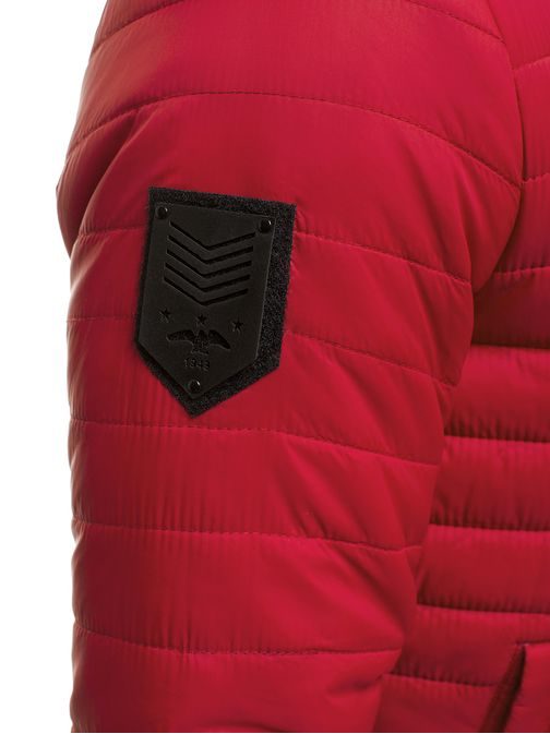 Červená prešívaná bomber bunda NATURE 5026/18