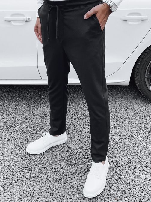 Jedinečné čierne pánske nohavice