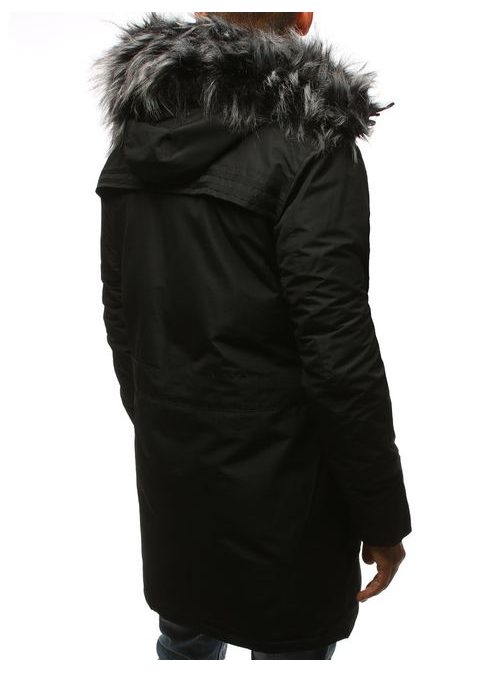 Štýlová pánska zimná bunda parka čierna