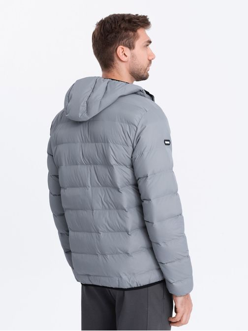 Jesenná šedá bunda C451