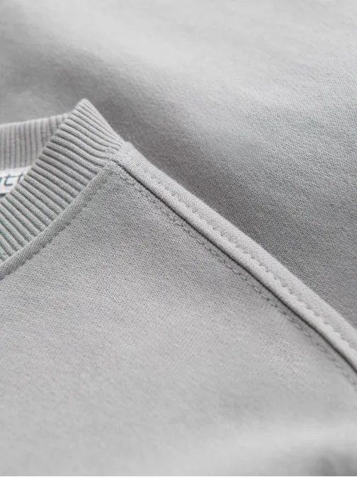 Základná šedá mikina bez kapucne V8 SSBN-0175