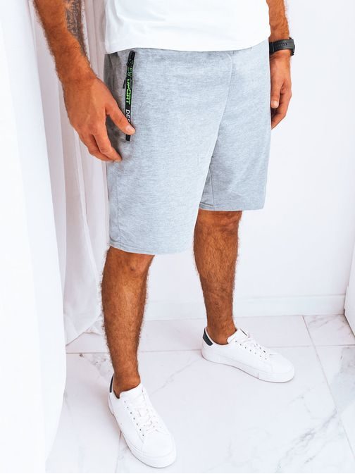 Trendy pánske kraťasy na bežné nosenie sivé