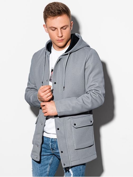 Nádherný kabát v šedej farbe C454