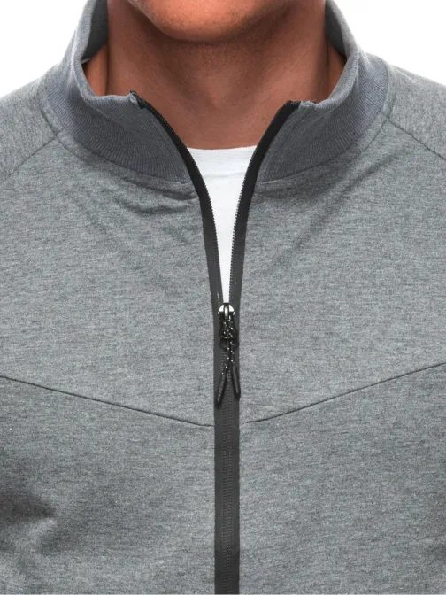 Nadčasová šedá pánska mikina  B1709