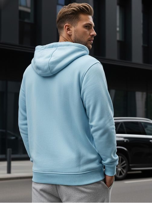 Svetlo modrá jednoduchá pánska mikina