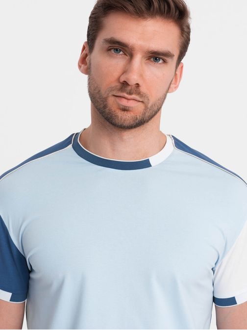 Atraktívne modré tričko V2 TSCT-0176