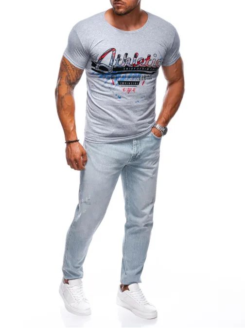 Šedé tričko s nápisom Athletic S2018