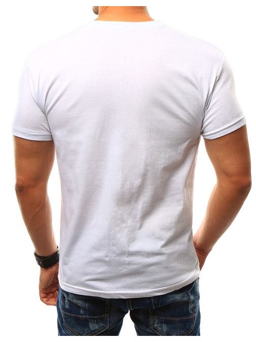 Štýlové biele tričko s krátkym rukávom