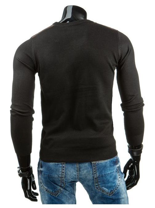 Pohodlný čierny pánsky sveter