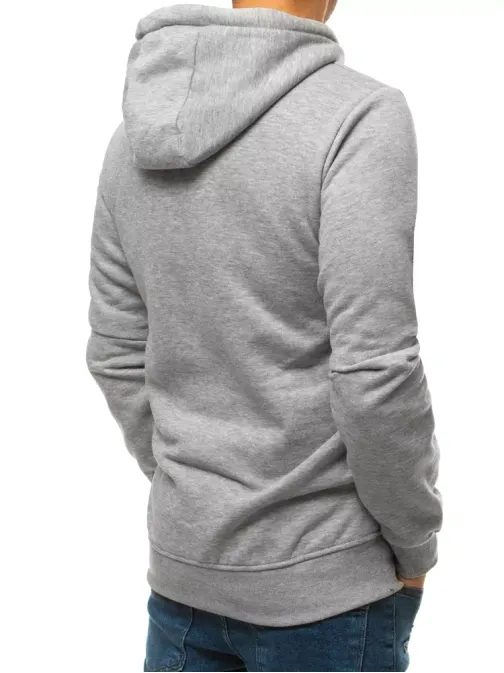 Svetlošedá mikina s potlačou Be Strong