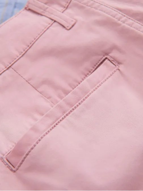 Ružové chinos kraťasy s lemom V8 W421