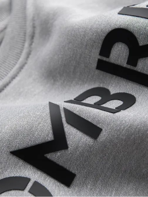 Klasická šedá mikina s nápisom V1 SSPS-0181