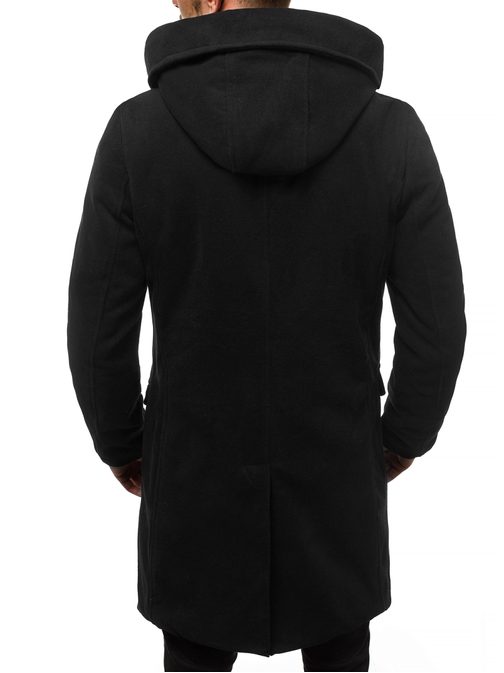 Zaujímavý čierny pánsky kabát O/88873Z
