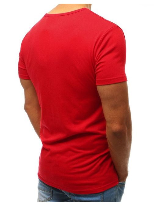 Červené tričko s módnou potlačou