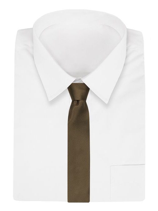 Hnedá pruhovaná pánska kravata
