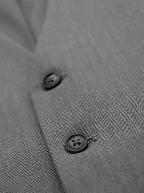 Elegantná pánska šedá vesta V1 BLZV-0143