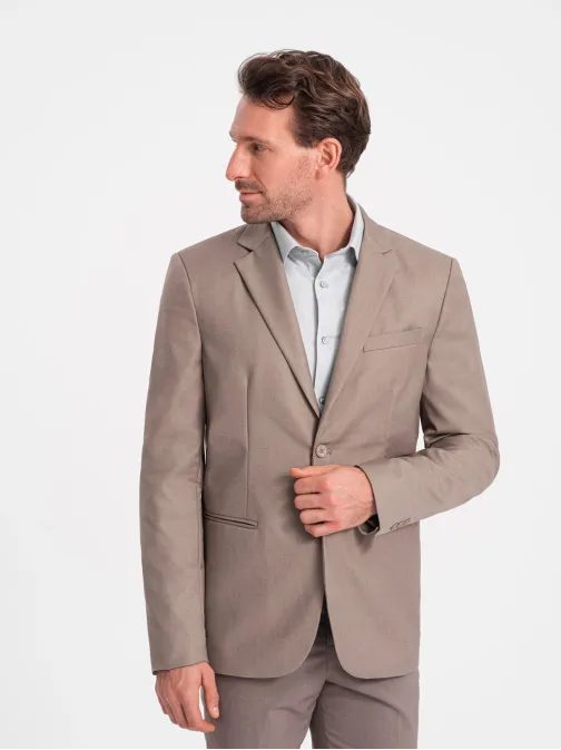 Elegantné béžové sako V3 BLZB-0115