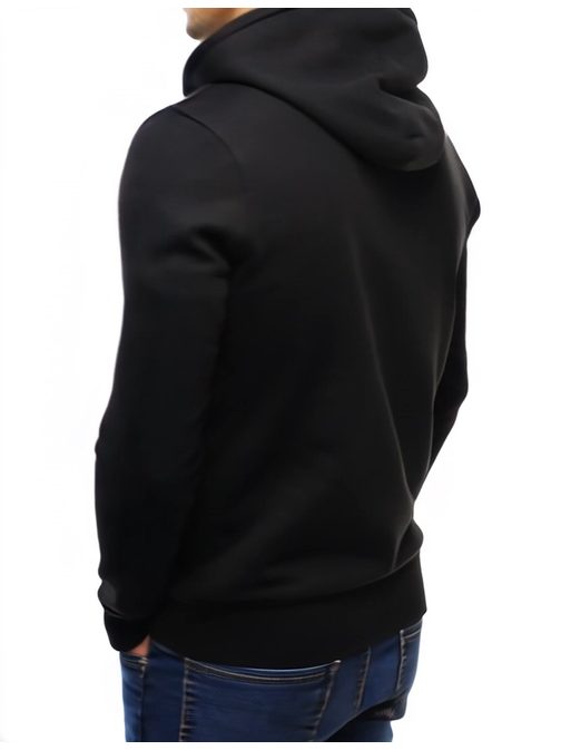 Štýlová čierna mikina s kapucňou