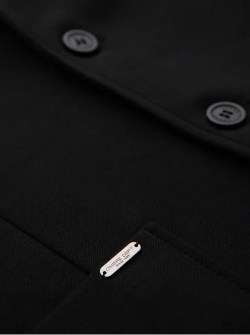 Športové čierne slim fit sako V2 BLZB-0101