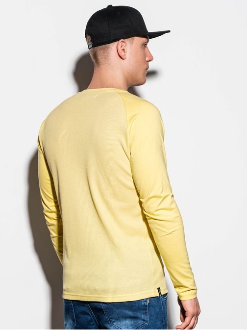 Klasické žlté tričko s dlhým rukávom L119