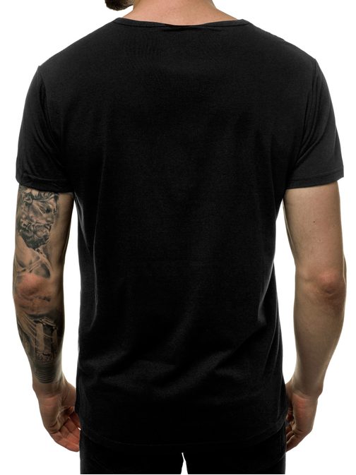 Čierne tričko so zaujímavou potlačou JS/KS1985Z