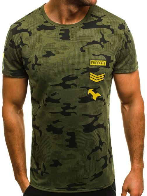 Army zelené tričko OZONEE JS/SS331