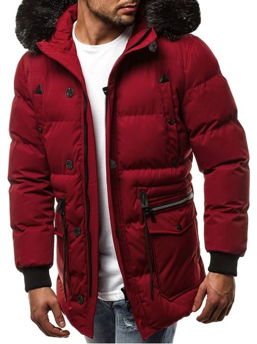 Štýlová zimná bunda OZONEE JB/1069 červená
