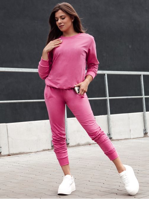 Jednoduchá dámska ružová mikina Glamflair
