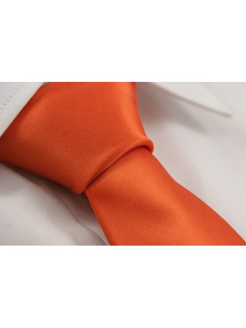 Jednofarebná oranžová kravata