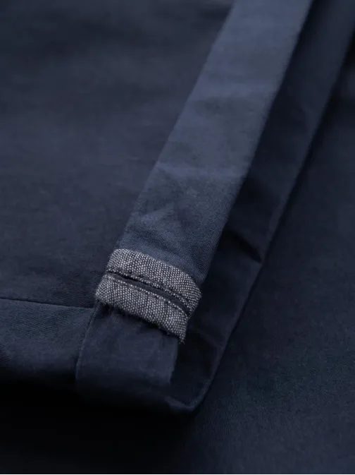 Pánske tmavomodré chinos šortky s lemom V10 SRCS-0197