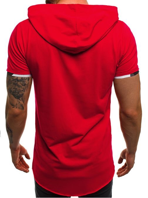 Červené asymetrické tričko pre pánov A/1185