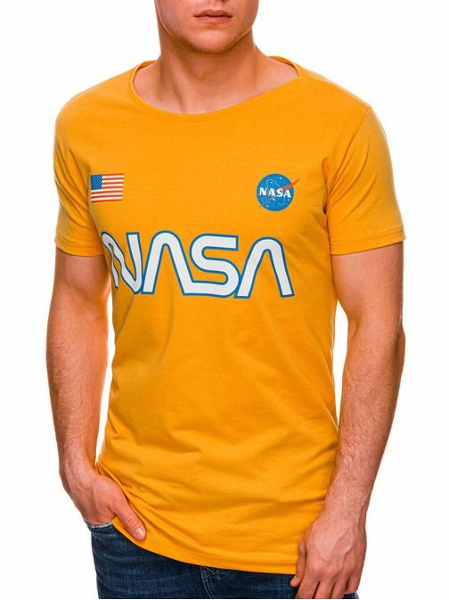 Žlté tričko s potlačou NASA S1437