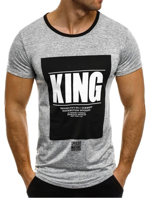KING tričko svetlo-šedé J.STYLE SS009