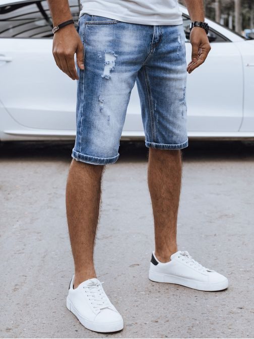 Fantastické svetlo modré rifľové kraťasy