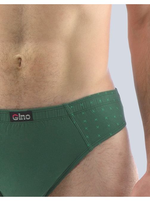 Zelené pánske slipy 70064P s úzkym bokom