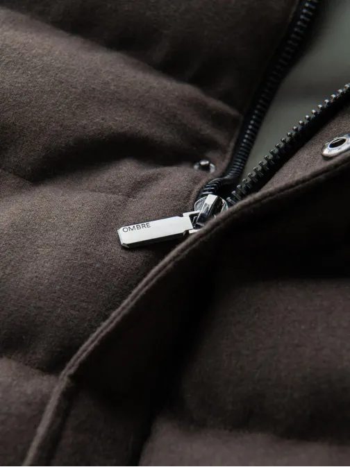 Prešívaná melírovaná olivová vesta V4 JAVJ-0210