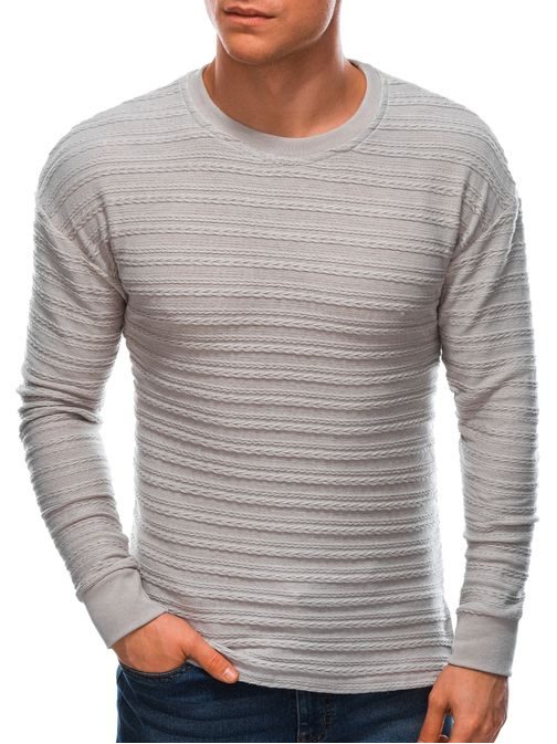 Bavlnený sveter v šedej farbe E208