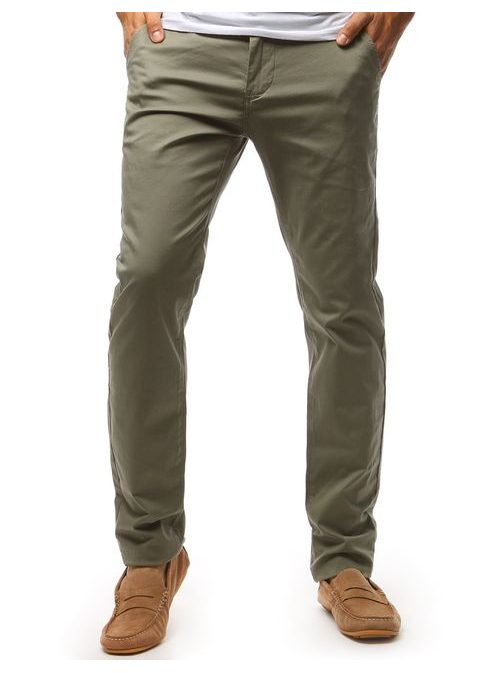 Elegantné khaki chinos nohavice