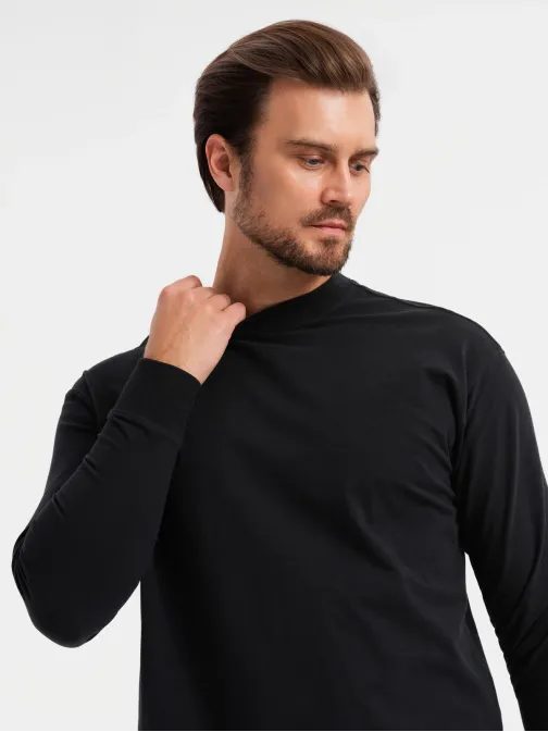 Moderné čierne pánske tričko V1 LSBC-0129