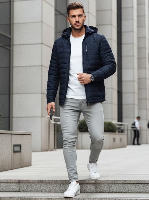 Prechodná nadčasová granátová bunda s kapucňou