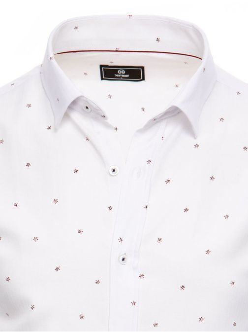 Biela vzorovaná pánska košeľa