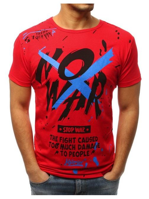 Červené senzačné tričko NO WAR