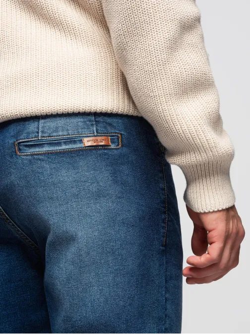 Atraktívne tmavomodré pánske rifle V2 PADP-0253