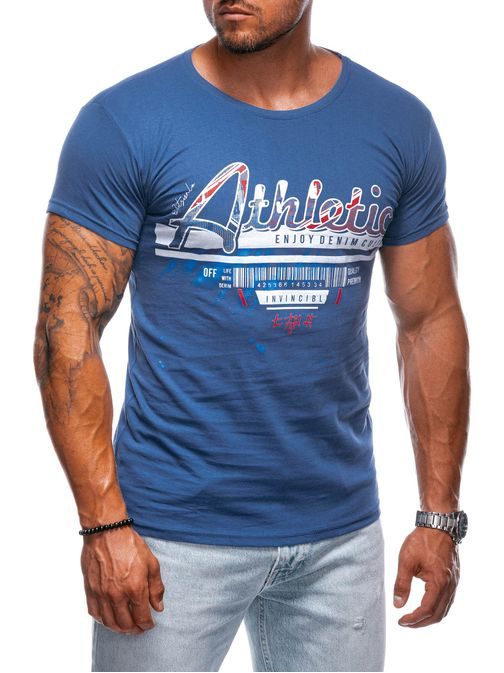 Modré tričko s nápisom Athletic S2018