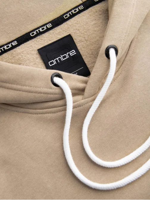 Pánska piesková mikina s logom a s kapucňou V3 SSNZ-0144