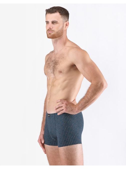 Vzorované tmavomodré pánske boxerky