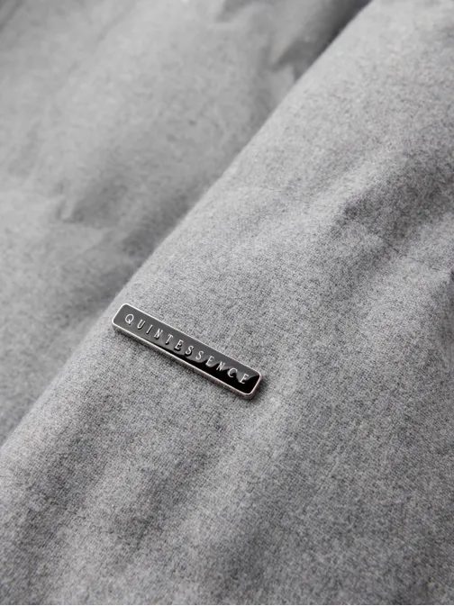 Nadčasová prešívaná svetlošedá pánska bunda V3 JAHP-0203