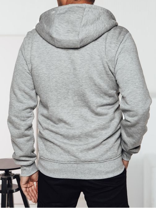 Dvojfarebná mikina pre mužov sivá