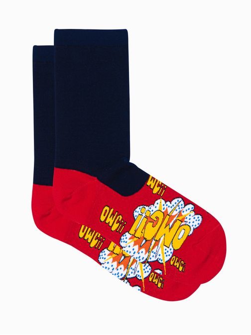 Červené pánske ponožky OMG U124