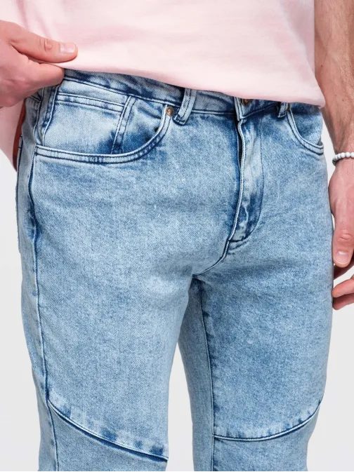 Trendy svetlo modré slim fit rifle V1 P1527